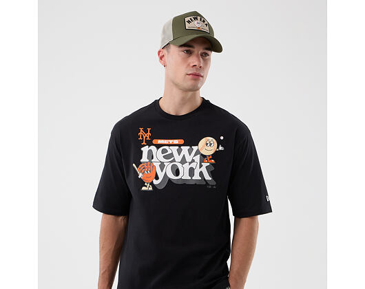 T-Shirt New Era - MLB Icon Graphic Tee - NY Mets - Black