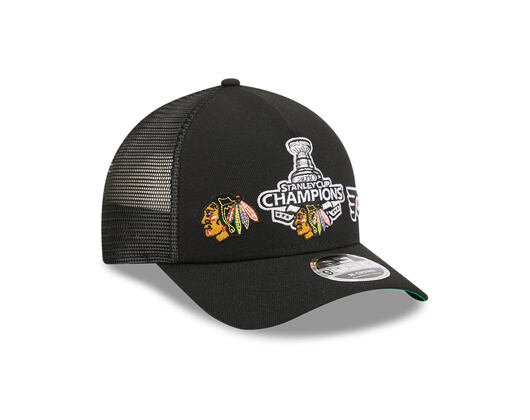 Kappe New Era - NHL AF 26 Champion VC 9FORTY M-CROWN - Chicago Blackhawks - Black