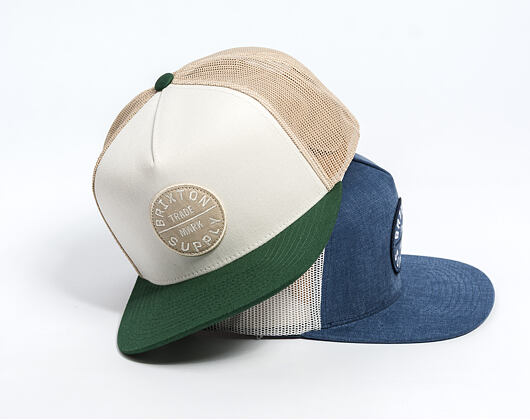 Kappe Brixton - Oath Mp Trucker Hat - Blue Chambray/White