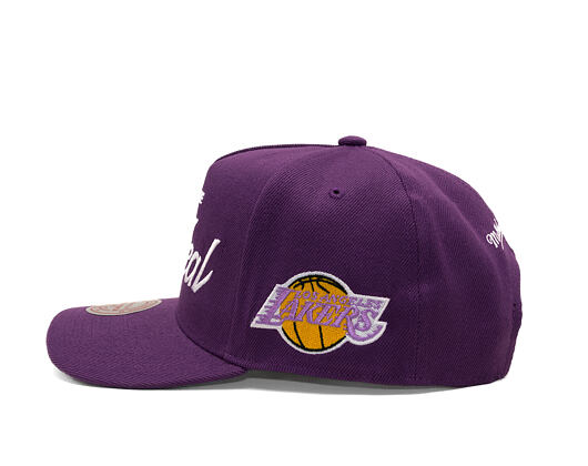 Kappe Mitchell & Ness - Player Script Hwc - NBA - Los Angeles Lakers - Shaquille O'Neal - Purple_Whi