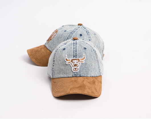 Kappe Mitchell & Ness - Den Suede Strapback - NBA - Chicago Bulls - Blue