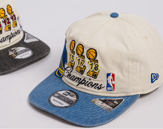 Kappe New Era - NBA "Hardwood Classic Champions" 19TWENTY - Golden State Warriors - Chrome White / T