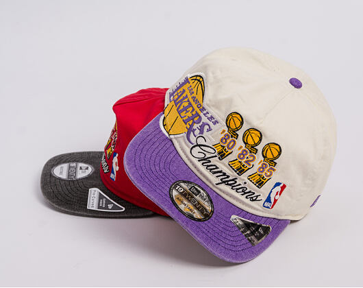 Kappe New Era - NBA "Hardwood Classic Champions" 19TWENTY - LA Lakers - Chrome White / Team Color