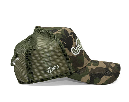 Kappe Ed Hardy - Embroidery Applique Cord 5 Panel Trucker Cap