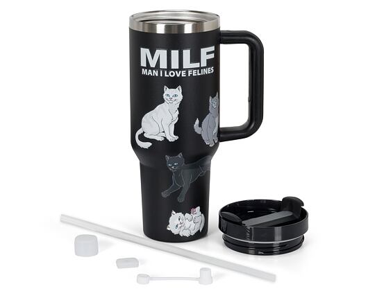Flasche Rip N Dip - Man I Love Felines Big Ol Cup Tumbler Black