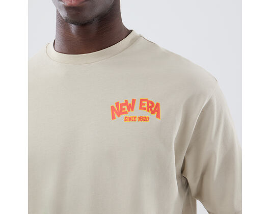 T-Shirt New Era - Branded Food Character Oversized Tee - Stone
