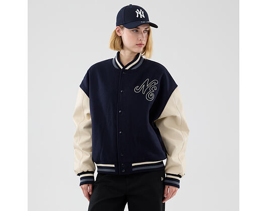 Jacke New Era - Branded Oversized Varsity Jacket - Navy