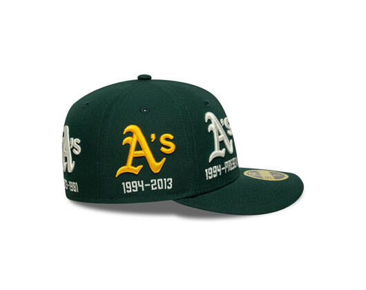 Kappe New Era - MLB IMAGE DROP All-Over 59FIFTY Low Profile - Oakland Athletics - Green