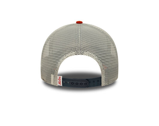 Kappe New Era - Branded Patch Cord 9FORTY A-Frame Trucker - Navy / Warm Flame