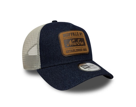 Kappe New Era - Branded Patch Denim 9FORTY A-Frame Trucker - Royal