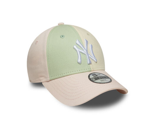 Kinder Kappe New Era - MLB Color Block 9FORTY - NY Yankees - Blush Pink / Soft Grass