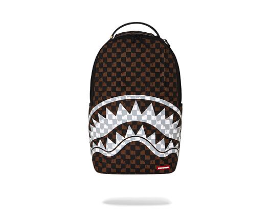 Rucksack Sprayground - Brown And Cream Drip Check Shark Backpack