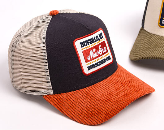 Kappe New Era - Branded Patch Cord 9FORTY A-Frame Trucker - Navy / Warm Flame