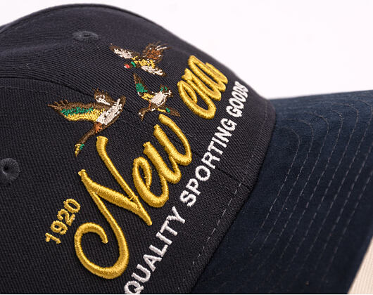 Kappe New Era - Branded Suede Pre-Curved 9FIFTY Retro Crown - Navy