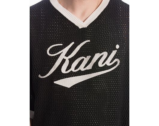 T-Shirt Karl Kani - Cursive Varsity Crochet Boxy T-Shirt Black