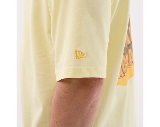 T-Shirt New Era - Branded Beach Party Graphic Oversized Tee - Yellow