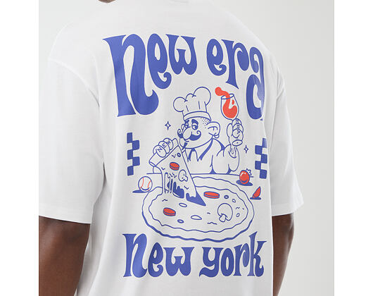 T-Shirt New Era - Branded PIzza Time Graphic Oversized Tee - White