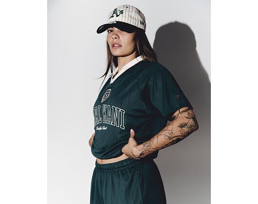 Kappe New Era - MLB Pinstripe 9TWENTY - Oakland Athletics - Dark Green