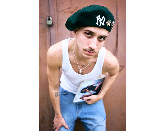 Baskenmütze New Era - MLB IMAGE DROP Retro Pin Beret - NY Yankees - Green