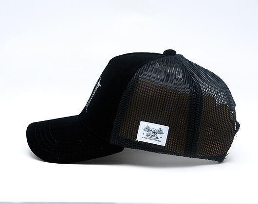 Damen Kappe Von Dutch - Baseball - Velvet Rhinestone Logo - Black