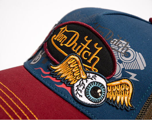 Kappe Von Dutch - Trucker - Patch & Print - Red / Navy