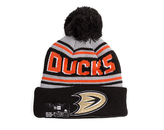 Mütze New Era - NHL Evergreen Wordmark Pom Medium Knit - Anaheim Ducks - Team Color