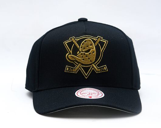 Kappe Mitchell & Ness - NHL Black And Gold Pro Snapback Vntg - Anaheim Ducks - Black