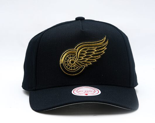 Kappe Mitchell & Ness - NHL Black And Gold Pro Snapback - Detroit Red Wings - Black