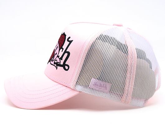 Damen Kappe Von Dutch - Trucker - Love Patch - Light Pink