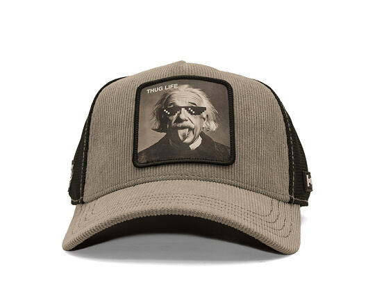 Kappe Capslab - Einstein Thug Life Trucker - Grey Corduroy / Black