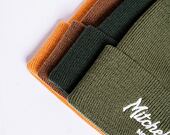 Mütze Mitchell & Ness Branded Pinscript Cuff Knit Dark Green