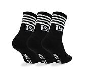 3 Paar Socken New Era Stripe Crew 3Pack Black