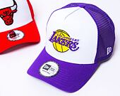 Kappe New Era - NBA Team Clear 9FORTY Trucker - LA Lakers - White / Red