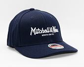 Kappe Mitchell & Ness Branded 110 Stretch-Snap Pinscript "Classic Red" - Navy