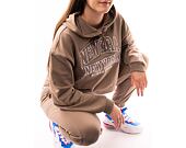 Damen Trainerhose New Era Arch Wordmark Joggers Ash Brown / White