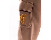 Trainerhose New Era Script Cargo Joggers Ash Brown / Metalic Gold