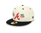 Kappe New Era 59FIFTY MLB 93 Division Atlanta Braves - Off White