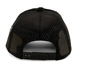 Kappe Reflection Luxury Fuzzy Trucker - Satin Black / White
