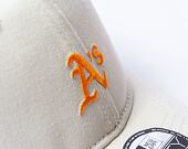 Kappe New Era - 9FORTY Summer Washed - Oakland Athletics - Off White / Orange