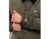 Jacke New Era - Quilted Coaches Jacket - New Olive / White