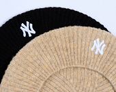 Baskenmütze New Era - MLB Womens Knitted Beret - NY Yankees - Toffee / White