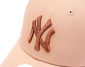Damen Kappe New Era - 9FORTY Womens MLB Metallic - NY Yankees - Beige