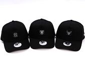 Kappe New Era - MLB Metallic Patch 9FORTY A-Frame - NY Yankees - Black / Silver