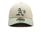Kappe New Era - MLB World Series Patch 9FORTY - Oakland Athletics - Cream / Mint Green