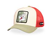 Kappe Capslab - Trucker Looney Tunes - Bugs Bunny - Cream / Red