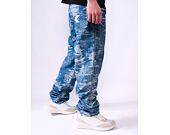 Hose Karl Kani - Og K Distress Camo Five Pocket Denim - medium blue