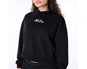 Damen Pullover New Era - Script Crop Hoodie - Black