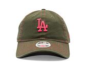 Damen Kappe New Era - MLB Contrast Stitch 9TWENTY - LA Dodgers - New Olive / Coral