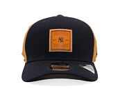 Kappe New Era - MLB Debossed 9SEVENTY Stretch-Snap - NY Yankees - Navy / Brown