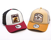 Kappe New Era - Branded Graphic Patch 9FORTY Trucker - White / Cherry